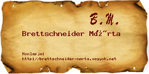 Brettschneider Márta névjegykártya